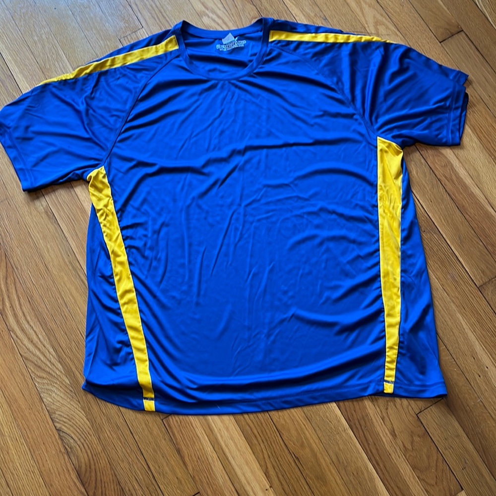 Blue and yellow men’s shirt